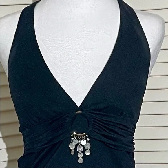 Women’s Tankini - La Blanca - Embellished Halter & Bikini Bottom - Size M - Picture 6 of 16